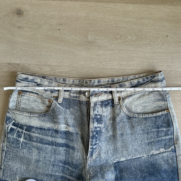 Inflation printed patchwork denim jeans - Picture 6 of 8